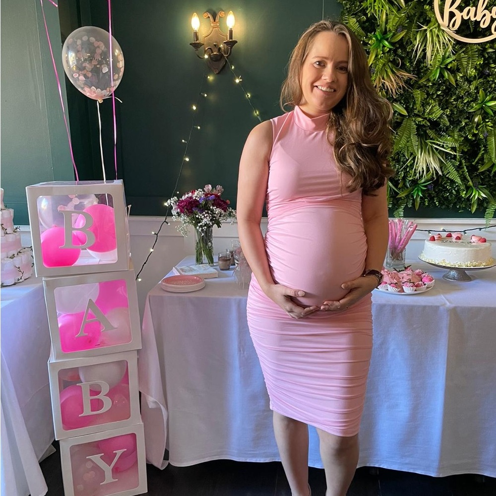 Pink Maternity Dress